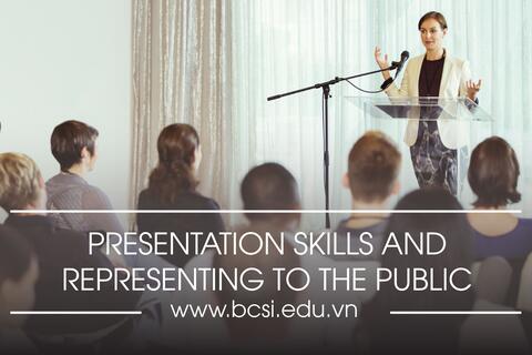 Presentation skills and representing to the public